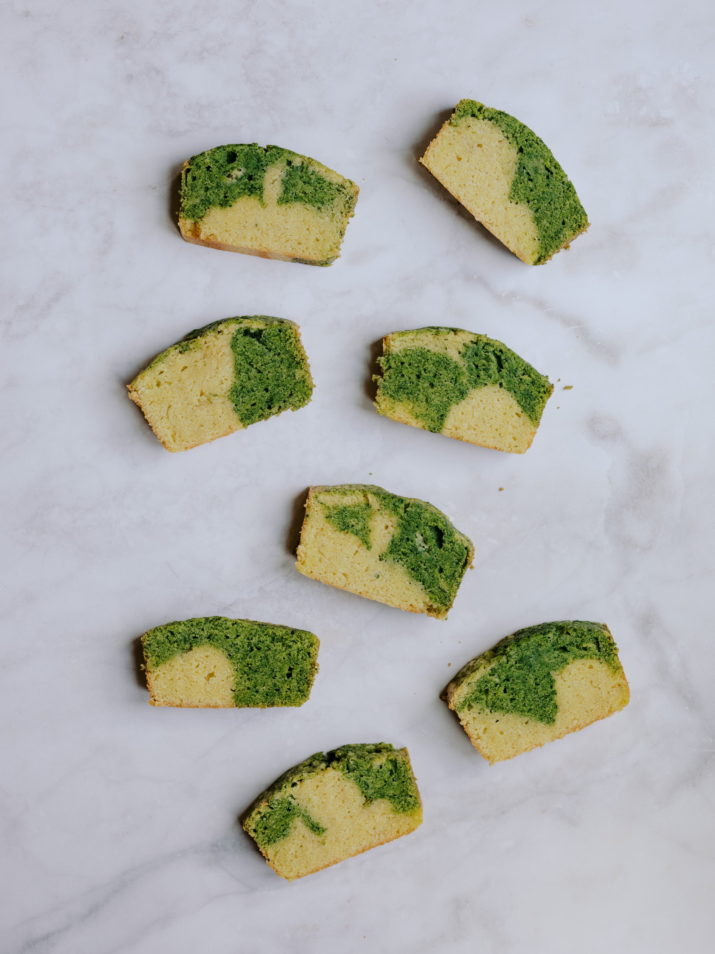 Marbled Nettle Pound Cake