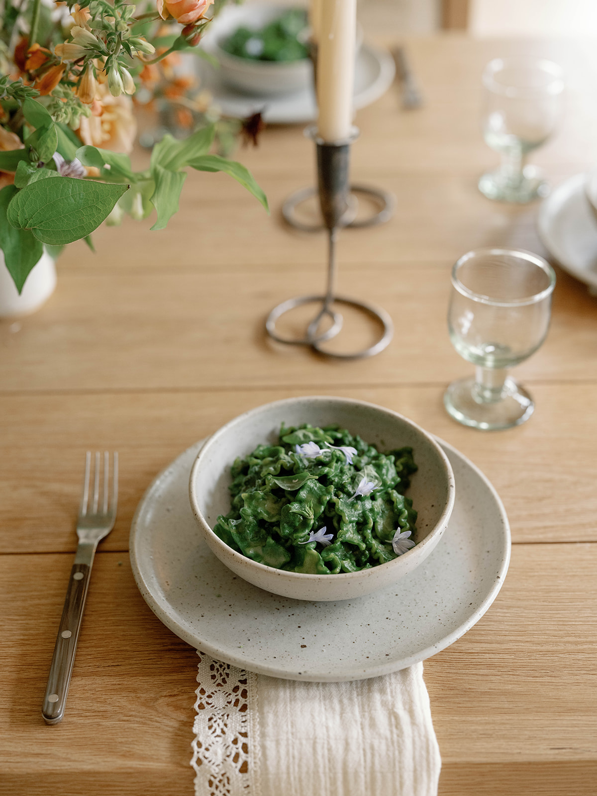 Green Sausage Pasta