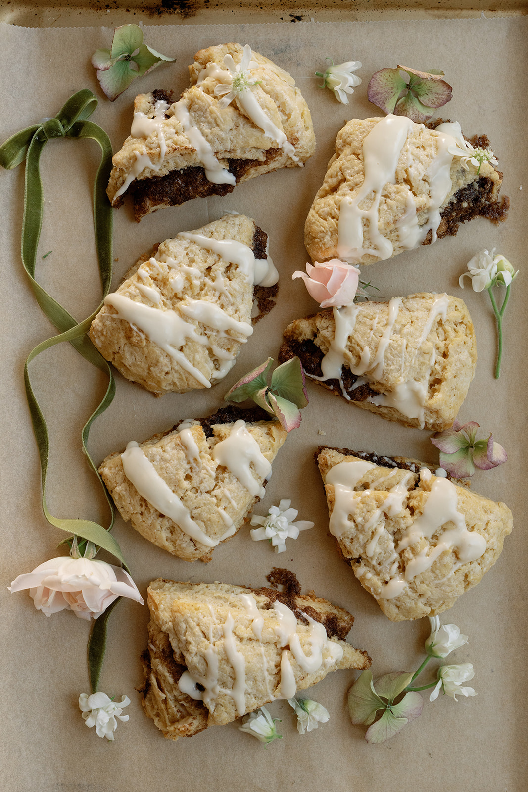 Sourdough Cinnamon Roll Scones