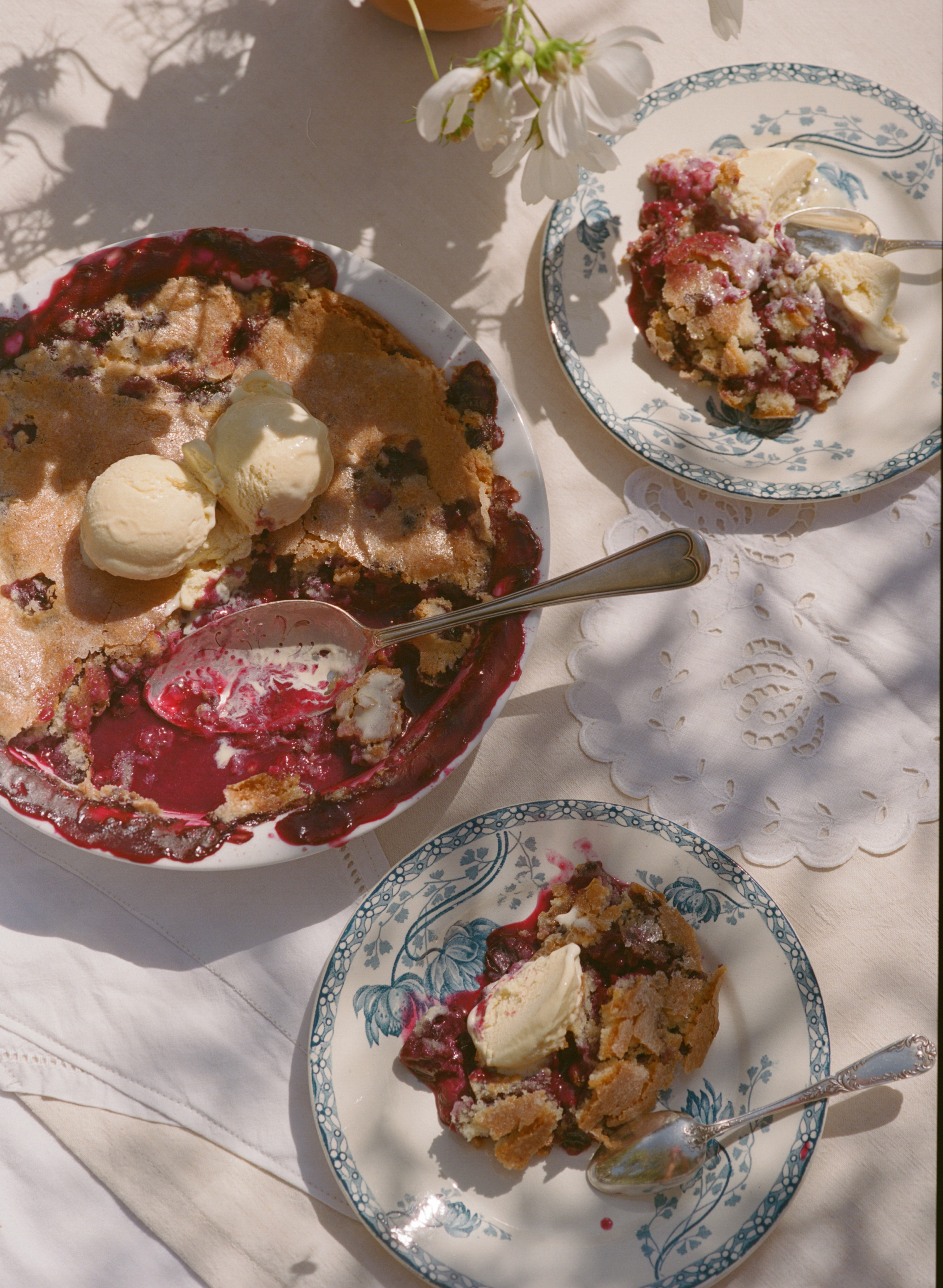 Blueberry Cobbler with Hot Sugar Crust