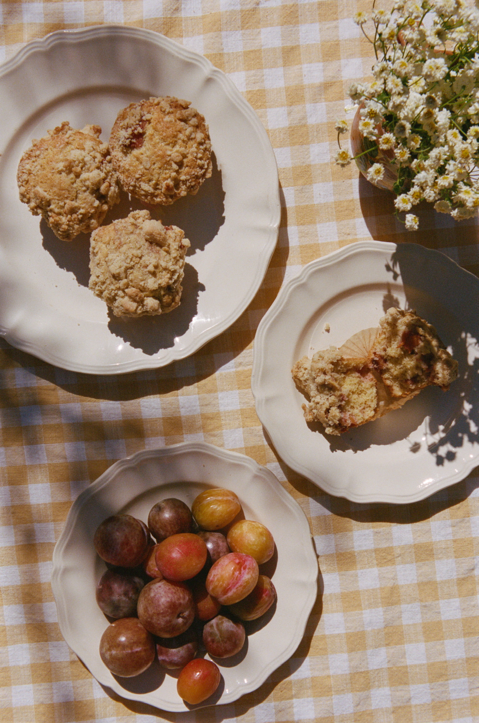 Roasted Stone Fruit Streusel Muffins